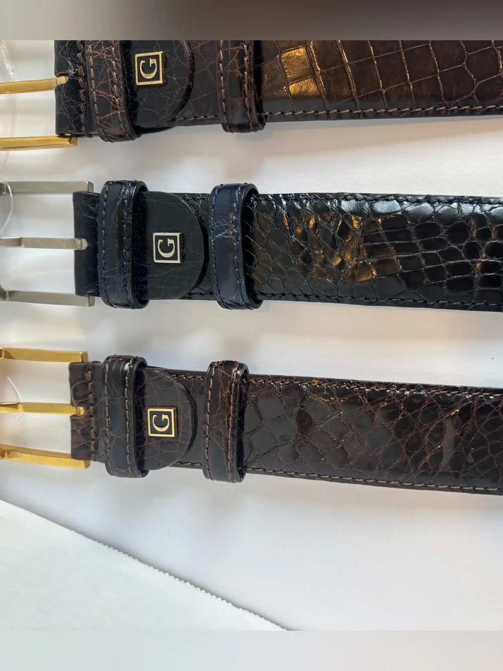 Giorgio’s Palm Beach (5) Men’s New Crocodile Belts
